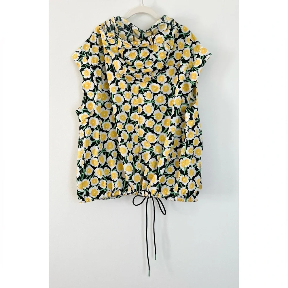 Diane von Furstenberg x Target Nylon Poppy Print Hooded Vest Packable Size 1X